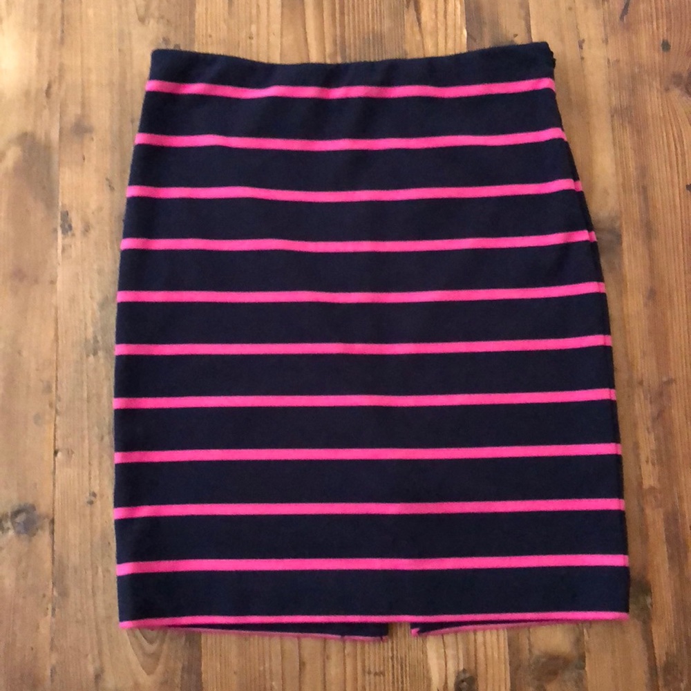Limited Navy Pink Pencil Skirt